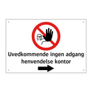 Uvedkommende ingen adgang henvendelse kontor - høyre