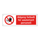 Adgang kun for autorisert personell