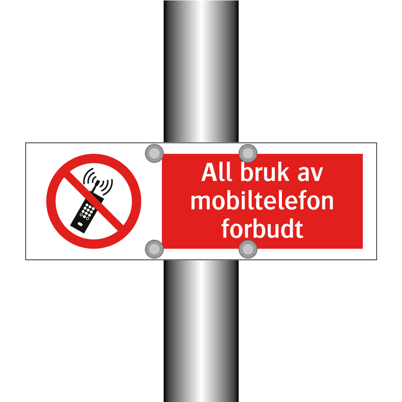 All bruk av mobiltelefon forbudt & All bruk av mobiltelefon forbudt