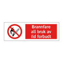 Brannfare all bruk av ild forbudt