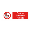 Bruk av fyrverkeri forbudt