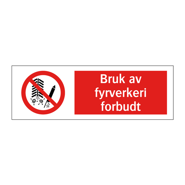 Bruk av fyrverkeri forbudt