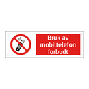 Bruk av mobiltelefon forbudt