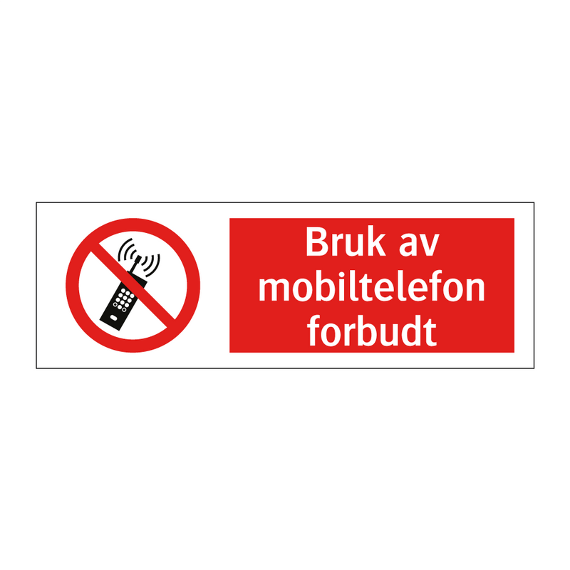 Bruk av mobiltelefon forbudt & Bruk av mobiltelefon forbudt & Bruk av mobiltelefon forbudt