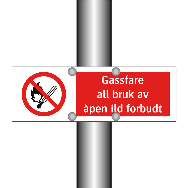 Gassfare all bruk av åpen ild forbudt & Gassfare all bruk av åpen ild forbudt