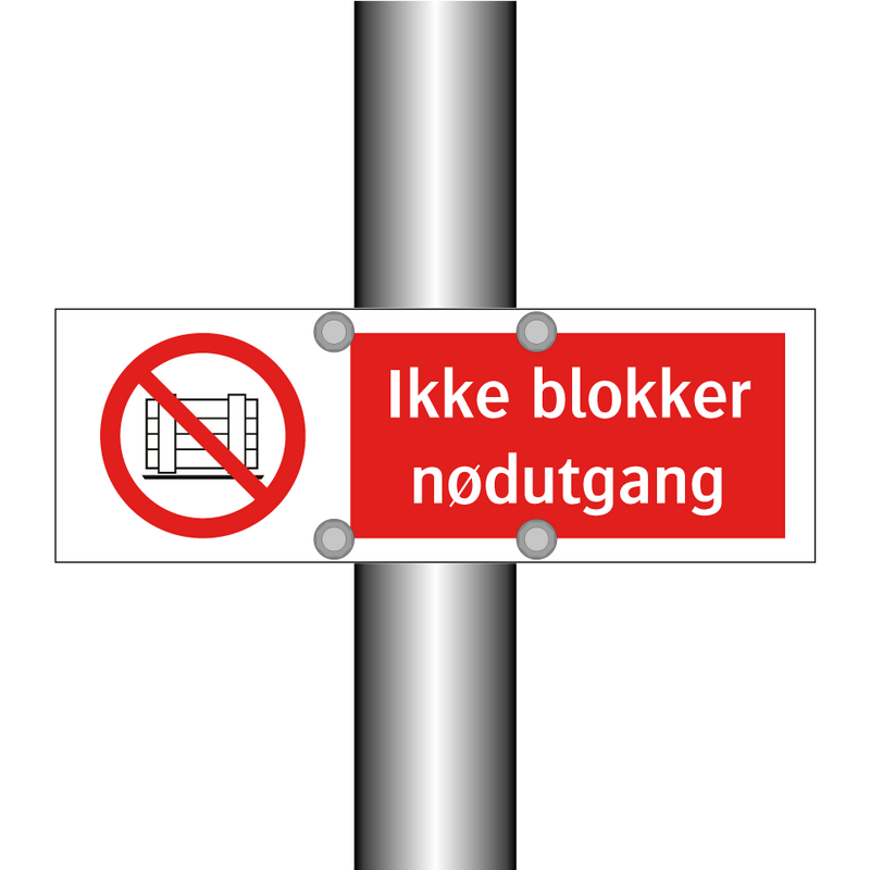 Ikke blokker nødutgang & Ikke blokker nødutgang & Ikke blokker nødutgang