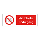 Ikke blokker nødutgang