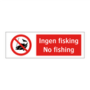 Ingen fisking No fishing