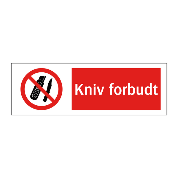 Kniv forbudt
