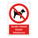 Hunder forbudt gjelder lekeplassen