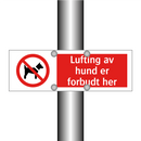 Lufting av hund er forbudt her