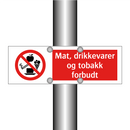 Mat drikkevarer og tobakk forbudt