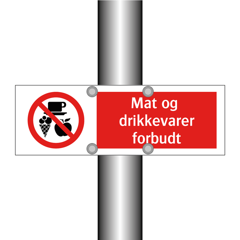Mat og drikkevarer forbudt