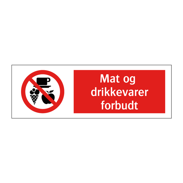 Mat og drikkevarer forbudt