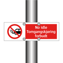 No idle Tomgangskjøring forbudt