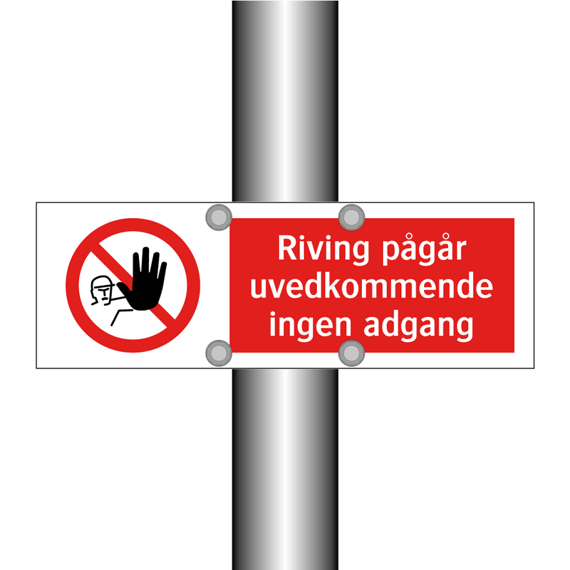 Riving pågår uvedkommende ingen adgang
