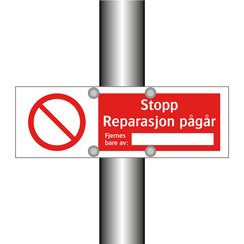 Stopp reparasjon pågår fjernes bare av & Stopp reparasjon pågår fjernes bare av