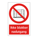 Ikke blokker nødutgang