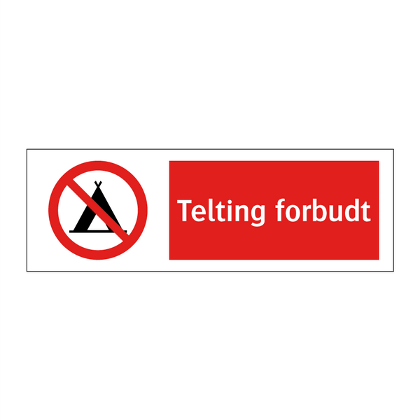 Telting forbudt