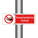 Tomgangskjøring forbudt