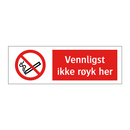 Vennligst ikke røyk her
