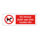 Vis hensyn plukk opp etter hunden din