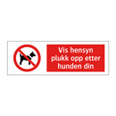 Vis hensyn plukk opp etter hunden din