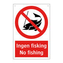 Ingen fisking No fishing