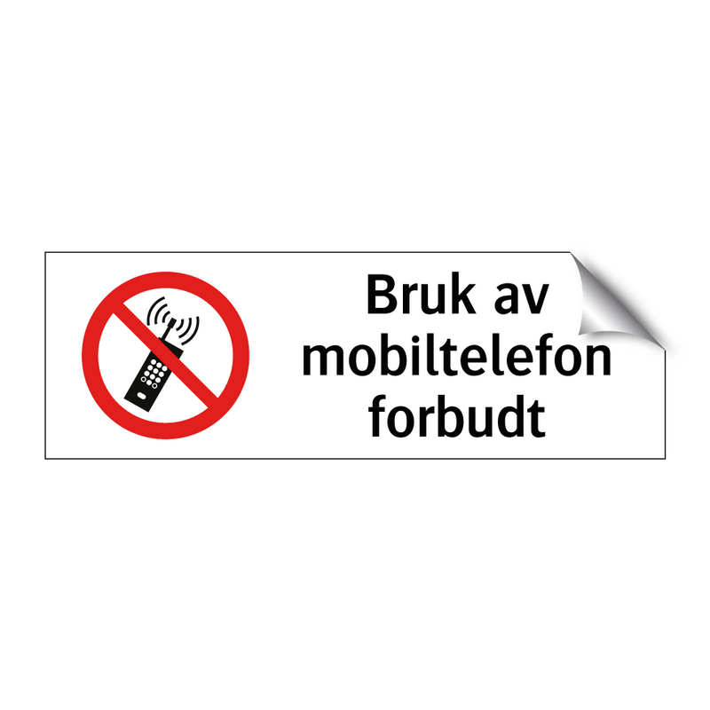 Bruk av mobiltelefon forbudt & Bruk av mobiltelefon forbudt & Bruk av mobiltelefon forbudt