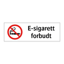E-sigarett forbudt