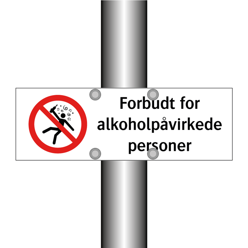 Forbudt for alkoholpåvirkede personer