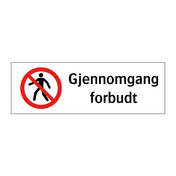 Gjennomgang forbudt