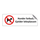 Hunder forbudt gjelder lekeplassen
