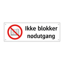 Ikke blokker nødutgang