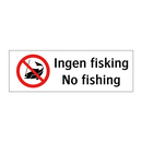 Ingen fisking No fishing