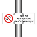 Kite må kun benyttes utenfor badebøyer