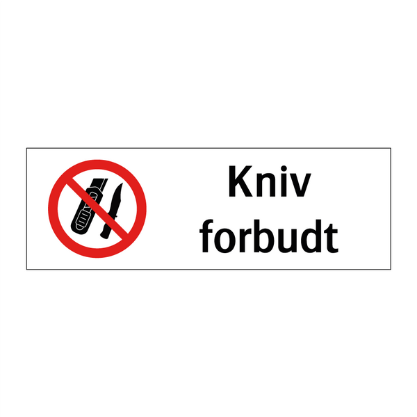 Kniv forbudt