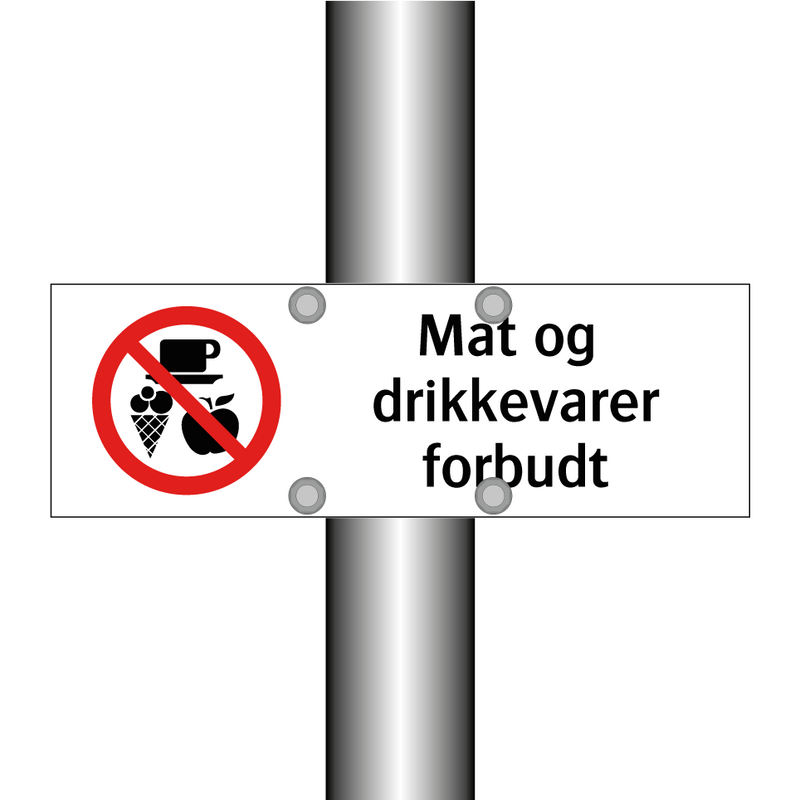 Mat og drikkevarer forbudt