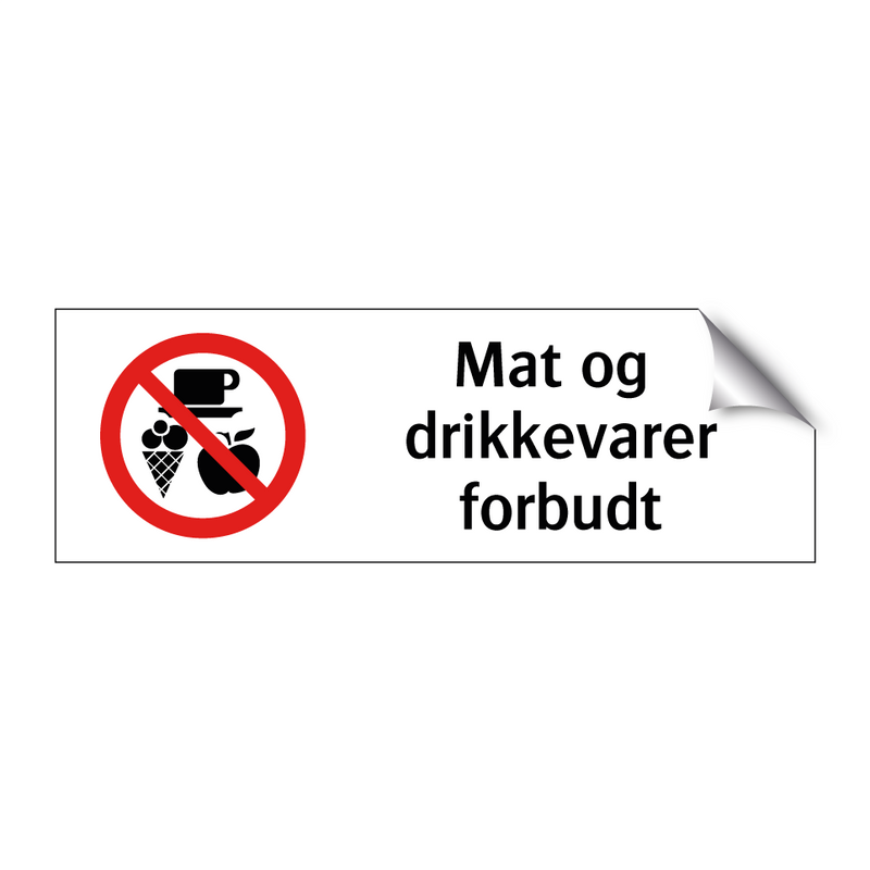 Mat og drikkevarer forbudt