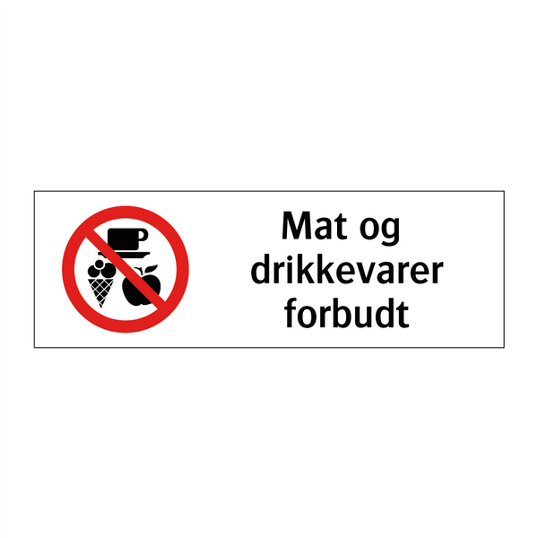Mat og drikkevarer forbudt