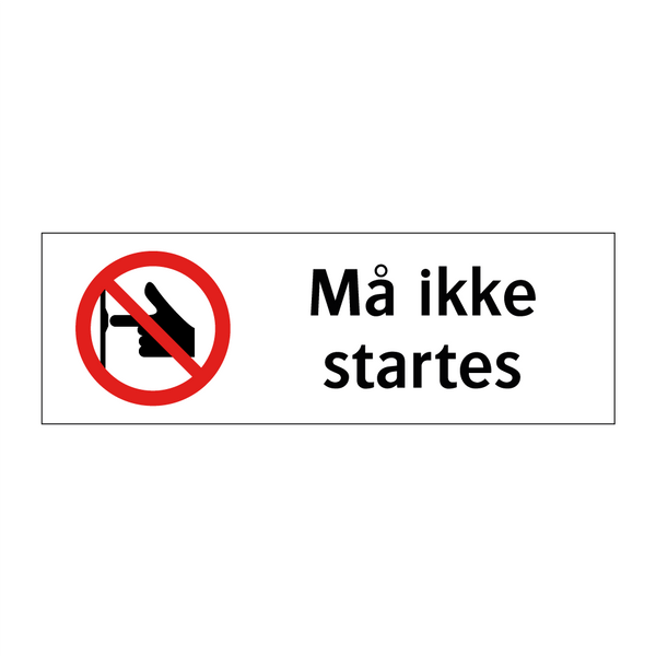 Må ikke startes & Må ikke startes & Må ikke startes & Må ikke startes & Må ikke startes