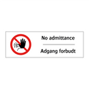No admittance adgang forbudt