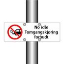 No idle Tomgangskjøring forbudt