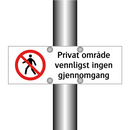 Privat område vennligst ingen gjennomgang