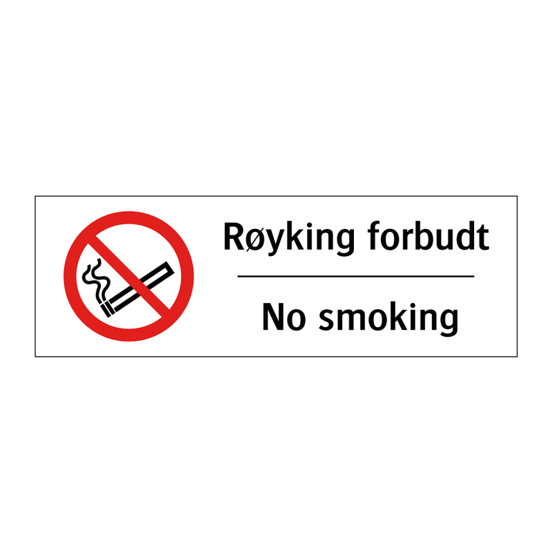 Røyking forbudt no smoking & Røyking forbudt no smoking & Røyking forbudt no smoking