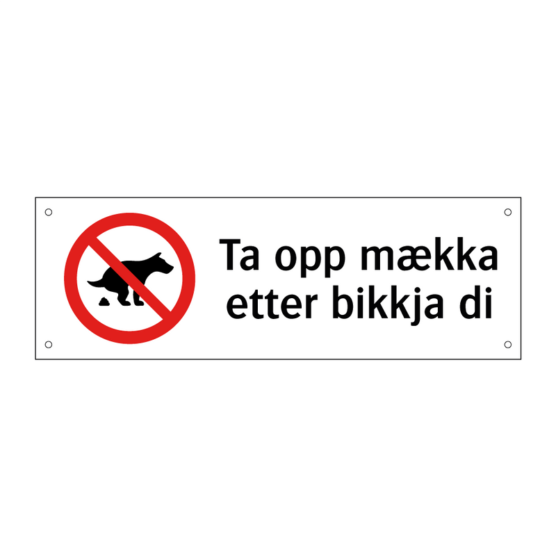 Ta opp mækka etter bikkja di