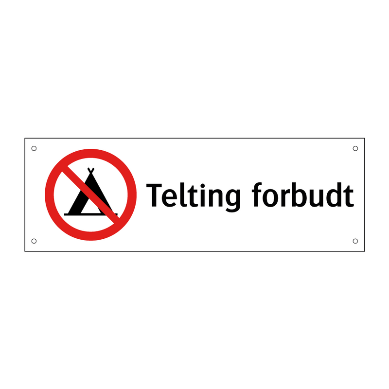 Telting forbudt