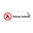 Telting forbudt