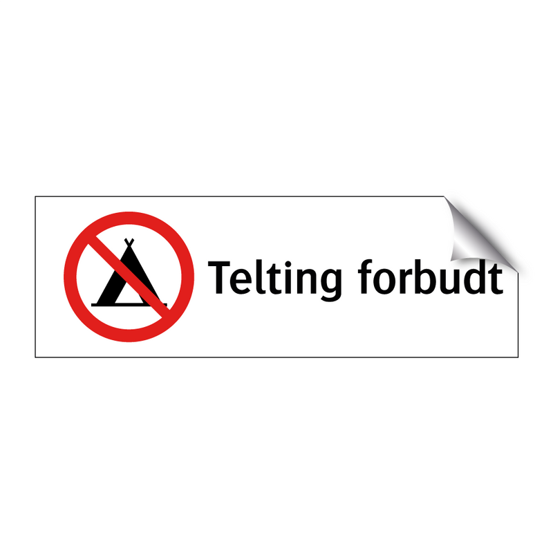 Telting forbudt