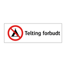 Telting forbudt